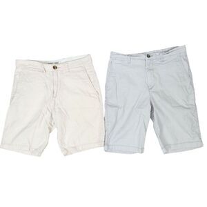 Bermuda Shorts Bundle Old Navy Cream Linen Blend & Goodfellow Sizes 29/28